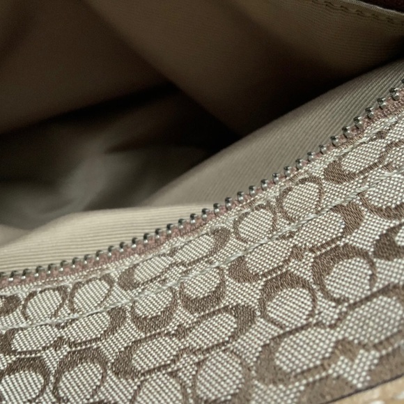 Coach Tan Monogram And Suede Leather Handbag No. J0732-F10945 - Picture 8 of 12